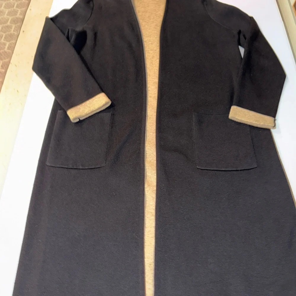 J Jill Sweater Women Small Majestic Reversible Doublefaced Duster Cardigan - Picture 1 of 16